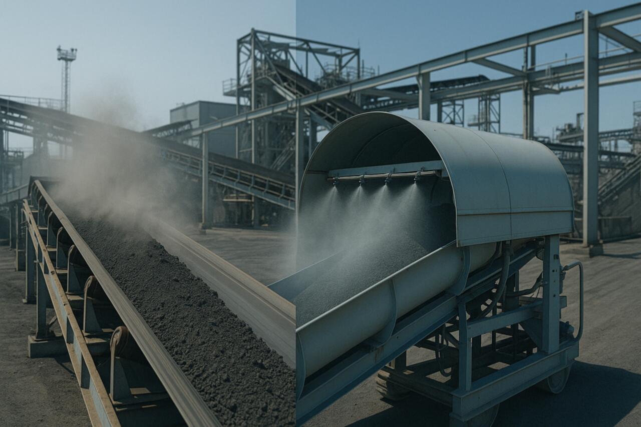 散装矿物粉料输送抑尘